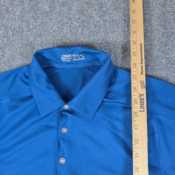 Nike Golf Dri-FIT Polo Shirt Royal Blue Short Sleeve Men's Medium - Picture 7 of 15